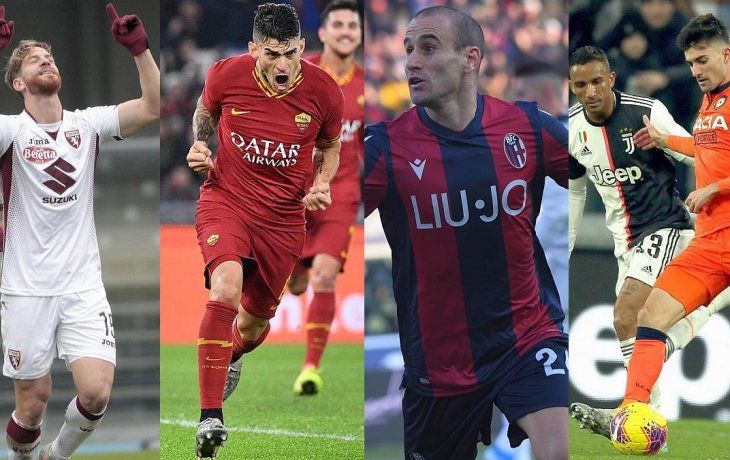 Hubo cinco goles argentinos en la jornada dominical del fútbol italiano.