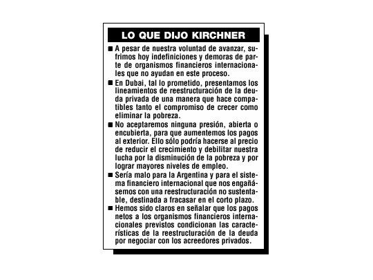 Kirchner tensa otra vez relación con FMI