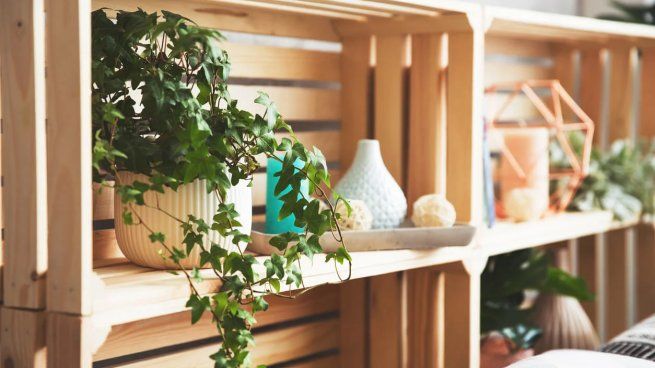 Reutilizá los cajones de madera para convertirlos estanterías originales, funcionales y sustentables que renuevan el hogar. 
