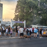 El conflicto comenzó el lunes frente a la jefatura de Rosario. El conflicto comenzó el lunes frente a la jefatura de Rosario.