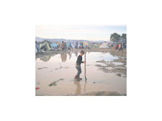 Refugiados en el barro