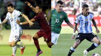 La selección argentina enfrentando a Venezuela y Bolivia.