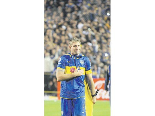 Martín Palermo, el día de su despedida en la Bombonera. El delantero señaló que decidió su retiro por una lesión en su rodilla y para descomprimir el vestuario.