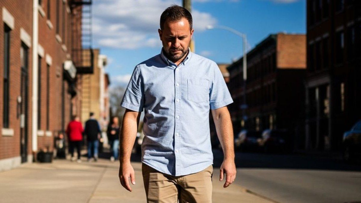 What is the meaning of walking with your eyes downwards, according to psychology