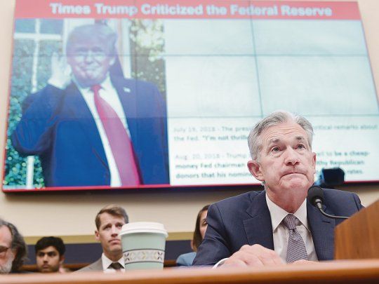 ¿Cambio?. El jefe de la Fed, Jerome Powell podría recortar la tasa de interés de EEUU este miércoles ante una desaceleración económica global.