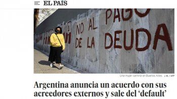 La noticia en El País, de España
