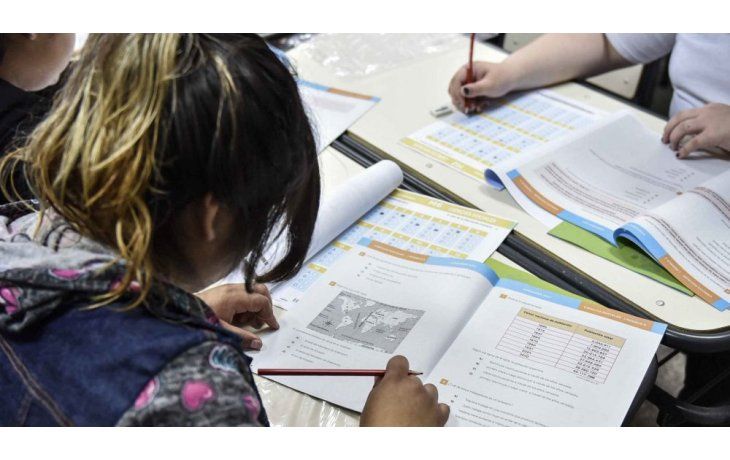 Alumnos participando de la Evaluación Aprender, en la que participan 1.210.620 estudiantes de 31 mil escuelas públicas y privadas de todo el país (Imagen de archivo).