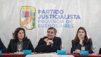 Maria Celia Gianini, Máximo Kirchner y Mariel Fernández.