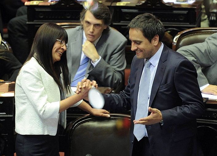 Cabandié, junto a Diana Conti.