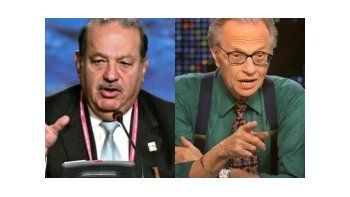 Carlos Slim y Larry King.