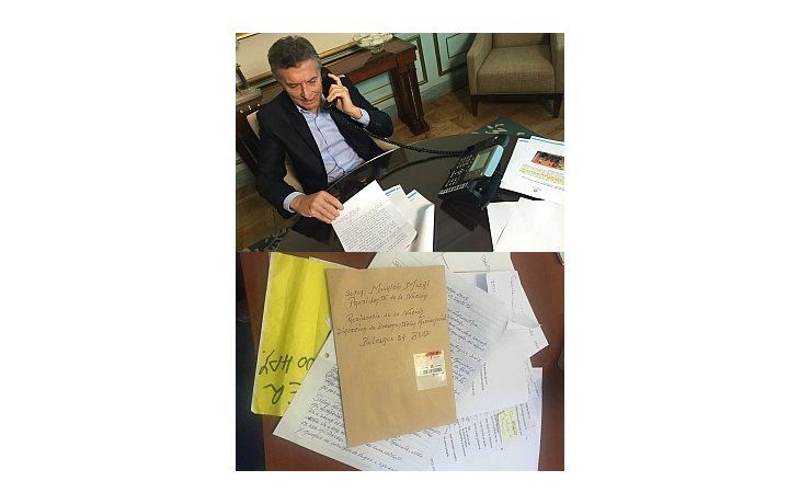 Mauricio Macri dedicó parte de la jornada a agradecer mensajes de apoyo.