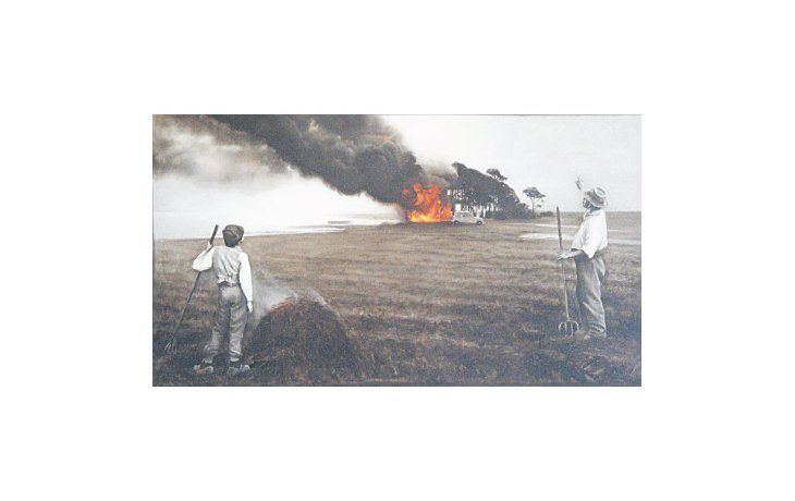 ámbito.com | Una de las obras de la serie “Sacrificio”, que inspirado en la escena final del film homónimo de Andrei Tarkovski, realizó José Marchi, una rara avis en el actual panorama del arte.