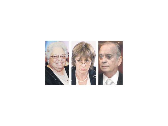 Carmen Argibay, Alejandra Gils Carbó y Enrique Petracchi