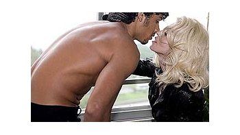 Madonna y Jesús Luz en la sesión de fotos en la que se conocieron