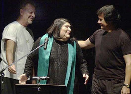 Mercedes Sosa, León Gieco y Víctor Heredia: tres artistas, tres amigos