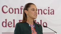 Claudia Sheinbaum en la Mañanera del Pueblo.