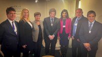 junto a su comitiva, milei se reunio con georgieva y gopinath en davos