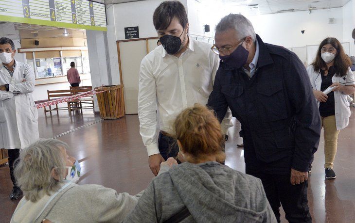 Julio Zamora y Nicolás Kreplak monitorearon los puntos de vacunación contra el Covid-19 en Tigre