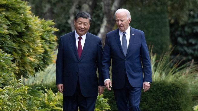 Los presidentes de Estados Unidos, Joe Biden, y de China, Xi Jinping, durante su encuentro cerca de San Francisco.