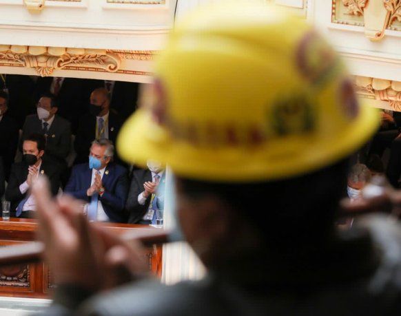 Alberto Fernández participó de la asunción de Luis Arce. en Bolivia.