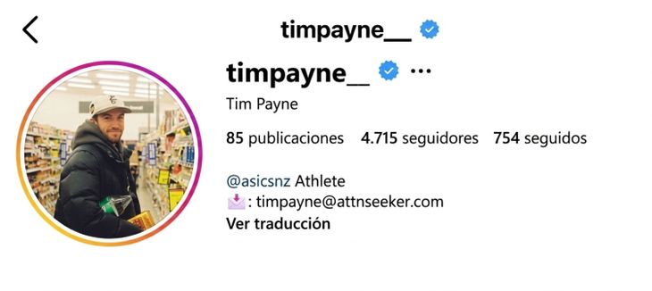 Tim Payne pasó de tener menos de 5.000 seguidores a superar los 4 millones en pocos días. Tim Payne pasó de tener menos de 5.000 seguidores a superar los 4 millones en pocos días.