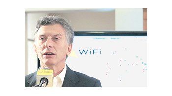 Mauricio Macri, ayer en la presentación de la extensión de la red Wi-Fi para todas las bibliotecas públicas de la Ciudad de Buenos Aires.