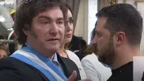 El presidente de Ucrania fue una de las figuras que mayor atracción generó en el acto presidencial.&nbsp;