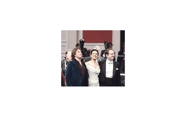 Roberto Alagna, Angela Gheorghiu debutaron finalmente en el Colón con un único recital extraordinario. Junto a ellas el director de orquesta valenciano Ramón Tebar.