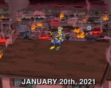 La apocalíptica imagen de Los Simpsons para el 20 de enero de 2021.