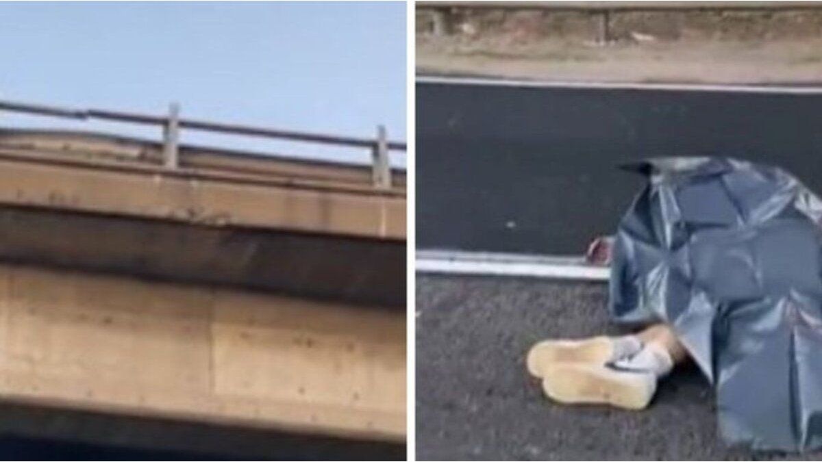 Video: this is how a motorcyclist died after falling from the Panamericana