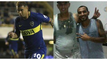 Cardona con la camiseta de Boca y luego de sus vacaciones de mediados de 2016.