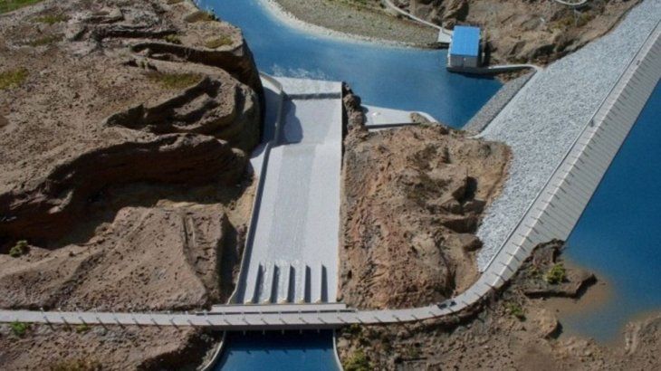 Render de la represa Chihuido en Neuquén.