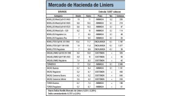 Los novillos subieron entre un 1% y un 2,05%