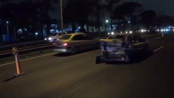 choque multiple en avenida general paz provocaba demoras en el transito