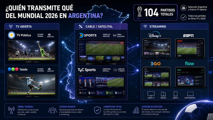 DIRECTV y su plataforma de streaming DGO contará con los derechos para transmitir los 104 encuentros del torneo a través de la señal deportiva DSports. DIRECTV y su plataforma de streaming DGO contará con los derechos para transmitir los 104 encuentros del torneo a través de la señal deportiva DSports.