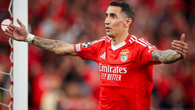 Di María dijo presente en la goleada de Benfica al Atlético de Madrid.