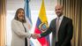 The Ambassador of Ecuador in Argentina, Lotty Farah Andrade Abdo, and the Secretary of Transportation of the Nation, Franco Mogetta.
