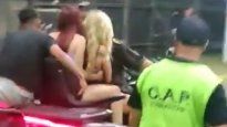 En una insólita situación, el jefe de operativo de seguridad del recital de Los Piojos quiso entrar por la fuerza montado en un cuatriciclo y acompañado de dos mujeres.