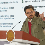 Zoé Robledo, titular del IMSS, en la Mañanera del Pueblo. Zoé Robledo, titular del IMSS, en la Mañanera del Pueblo.