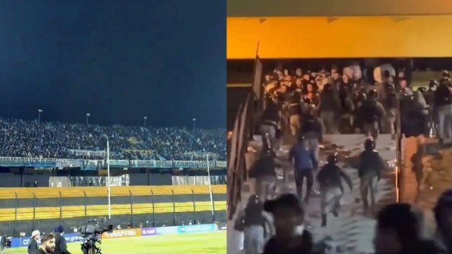 Los hinchas de Racing estuvieron 8 horas en el estadio de Peñarol y luego los reprimieron: la palabra de Diego Milito