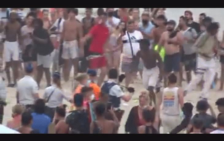Bélgica: batalla campal en una playa por incumplir con el distanciamiento