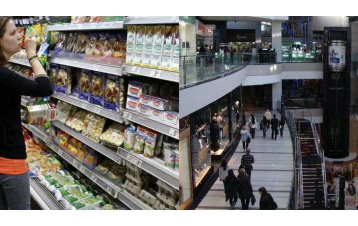 En junio, las ventas en súper cayeron 1,2% y en shopping 5,1%
