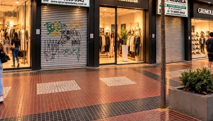 Sobre la Avenida Juan D. Perón hay varios locales cerrados también Sobre la Avenida Juan D. Perón hay varios locales cerrados también