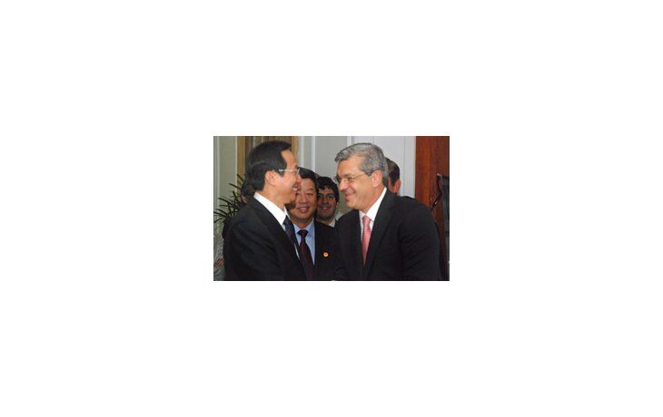 El ministro de Agricultura, Julián Domínguez, se reunió con su par de China, Han Changfu.