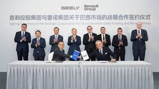 Directivos de Renault y Geely firmaron hoy el acuerdo para producción conjunta en Brasil 