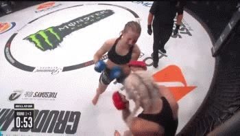 ufc: actriz porno sufrio una paliza en su debut y ni siquiera duro un round