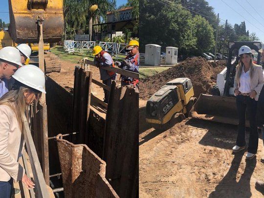La titular de AySA recorrió las obras en Escobar.