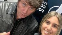 Geraldine Calvella junto a Javier Milei.&nbsp;