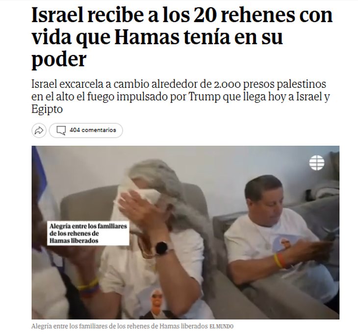 Captura del titular de El Mundo. Captura del titular de El Mundo.