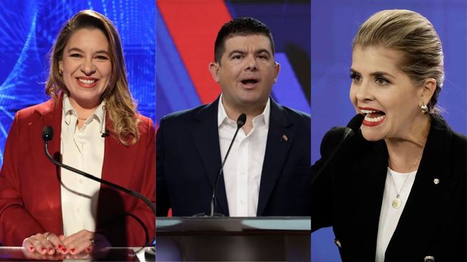 Dobles Camargo, Ramos Chaves y Fernández Delgado, los tres principales candidatos para las elecciones costarricenses.